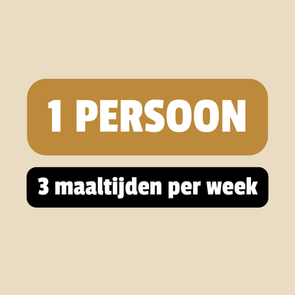 Maaltijdbox 1 persoon x 3 maaltijden