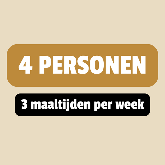Maaltijdbox 4 personen x 3 maaltijden